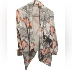 MYOBE Aztec print knit cardigan XL